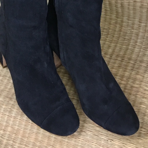 Authentic Chanel Black Suede Over-the knee Riding Boots - Size 38 (US 7 - 7.5) - Picture 5 of 12